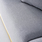 Colossal Modern Gray Cotton & Linen Upholstered Sofa