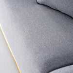 Colossal Modern Gray Cotton & Linen Upholstered Sofa