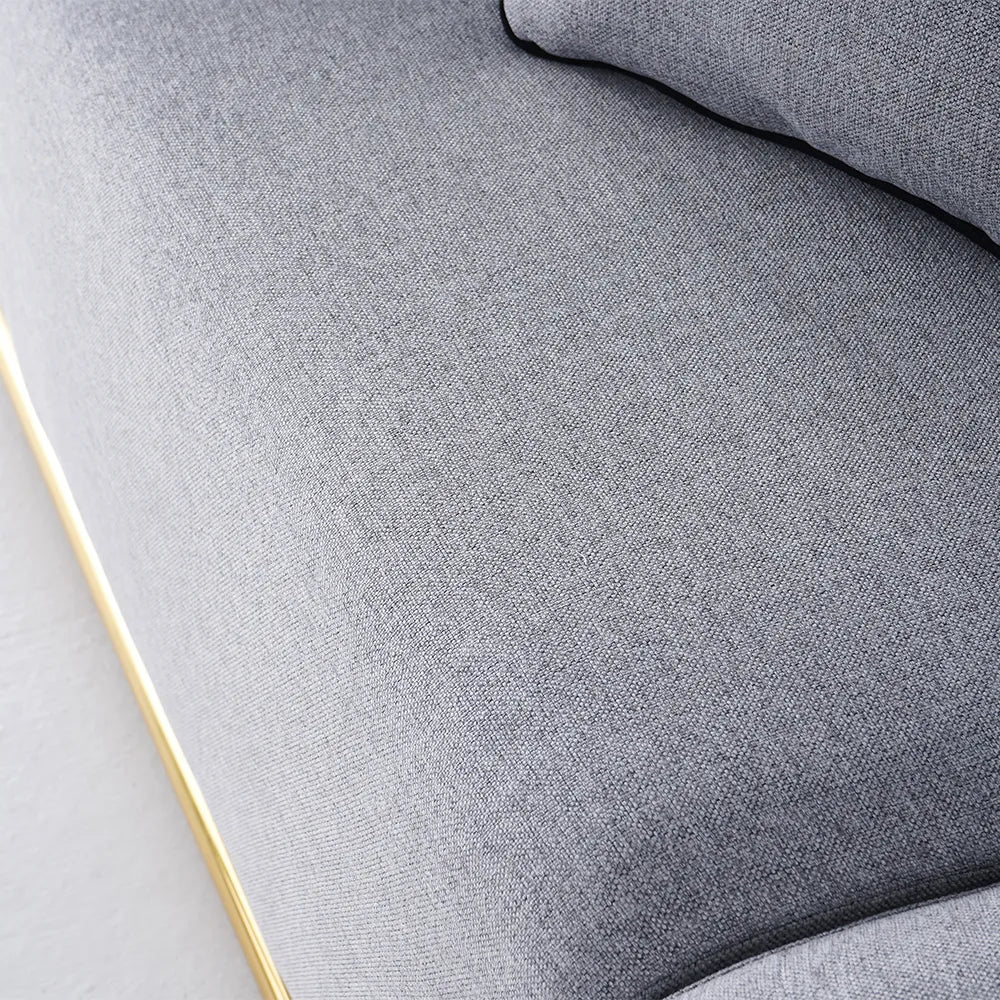 Colossal Modern Gray Cotton & Linen Upholstered Sofa