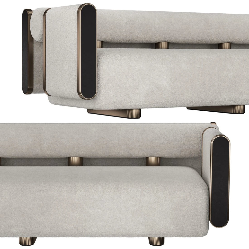 Kaliko Modern Metal 3 Seater Sofa