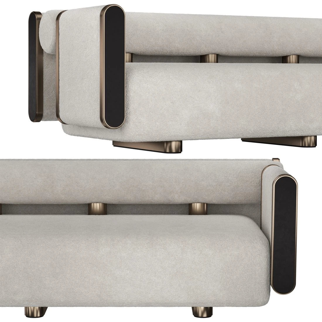Kaliko Modern Metal 3 Seater Sofa