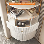 Moya Modern White Corner Bookshelf