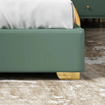 Urbanic Modern Green & Gold Velvet Bed