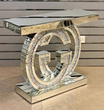 Nasa Luxury Gold and Diamond Mirrored Surface Console