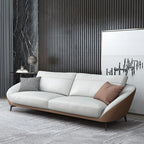Versace Luxury Leath-Aire Upholstered Sofa in White for a Stylish Look