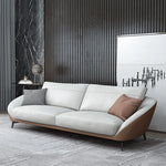 Versace Luxury Leath-Aire Upholstered Sofa in White for a Stylish Look