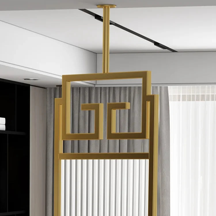Zoha Metal Partition With Fluted Glass