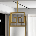 Zoha Metal Partition With Fluted Glass