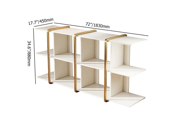 Alankar Modern Long Metal Bookshelf