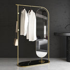 Cuba Clothes hanger with Floor mirror and marble base