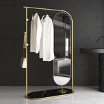 Cuba Clothes hanger with Floor mirror and marble base