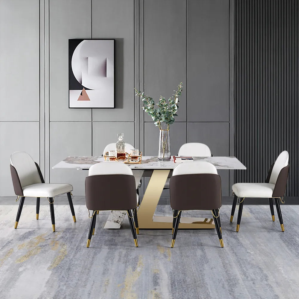 Alivia Luxury Modern 8 Seater Dining Table Set