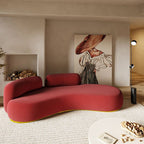 Lauren Modern Curved Japanese Style 4 Seater Sofa