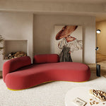 Lauren Modern Curved Japanese Style 4 Seater Sofa