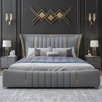 Serenzo Luxury Upholstered Bed In Leatherette