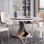 Aakar Modern Metal Round 4 Seater Dining Set