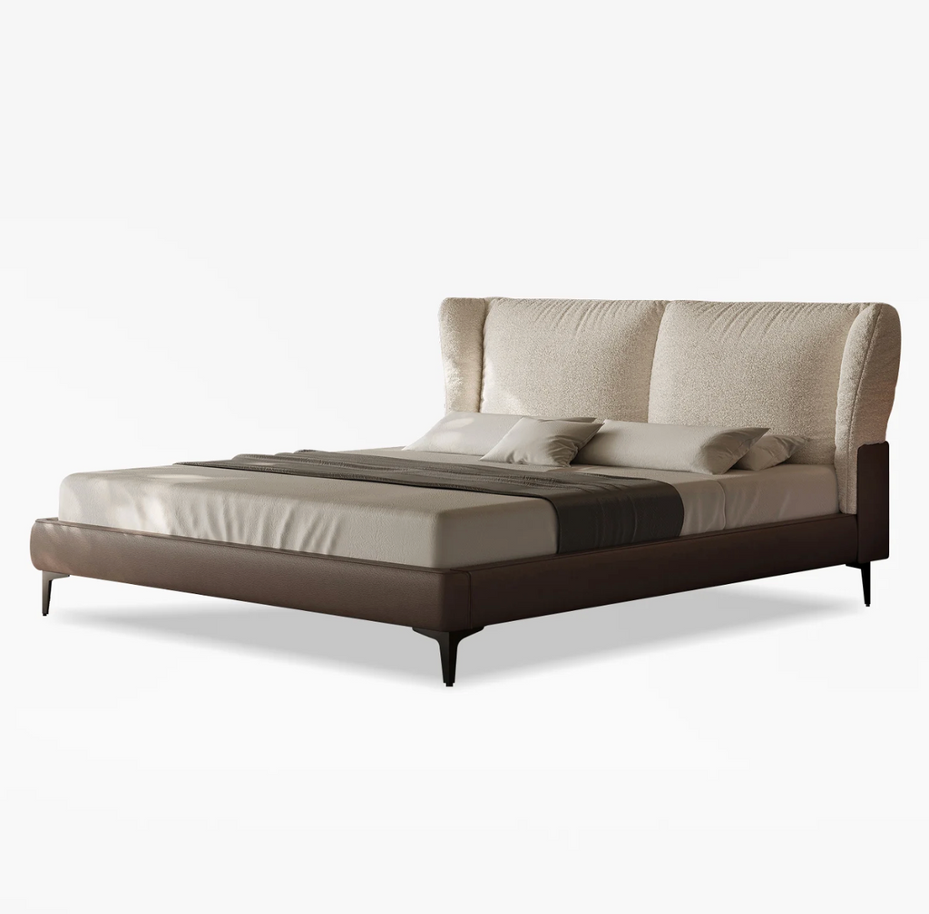 Mocha Modern Minimalist Dual Color Bed With Storage