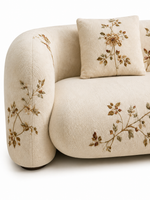 The Grevelle Sofa — Luxury Botanical Curved 3 Seater Sofa