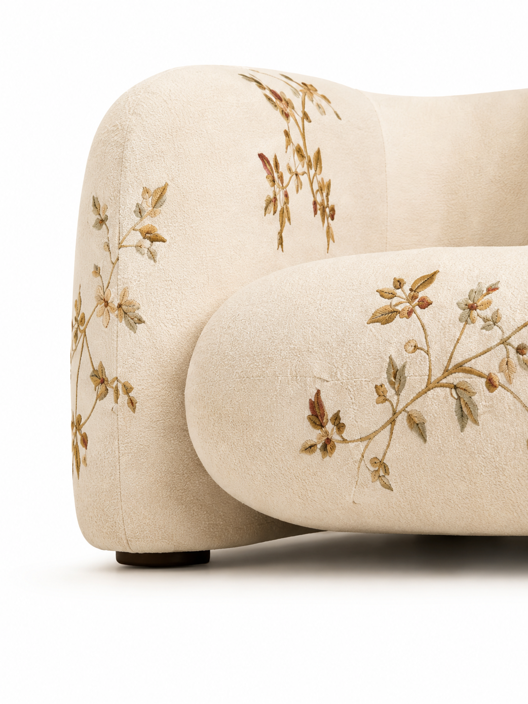 The Grevelle Sofa — Luxury Botanical Curved 3 Seater Sofa