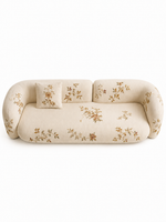 The Grevelle Sofa — Luxury Botanical Curved 3 Seater Sofa