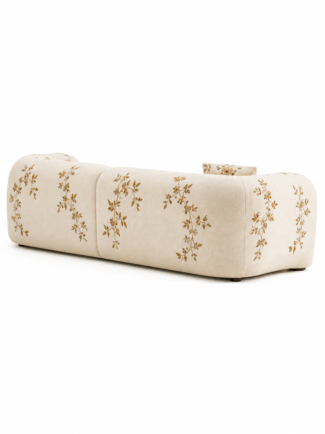 The Grevelle Sofa — Luxury Botanical Curved 3 Seater Sofa