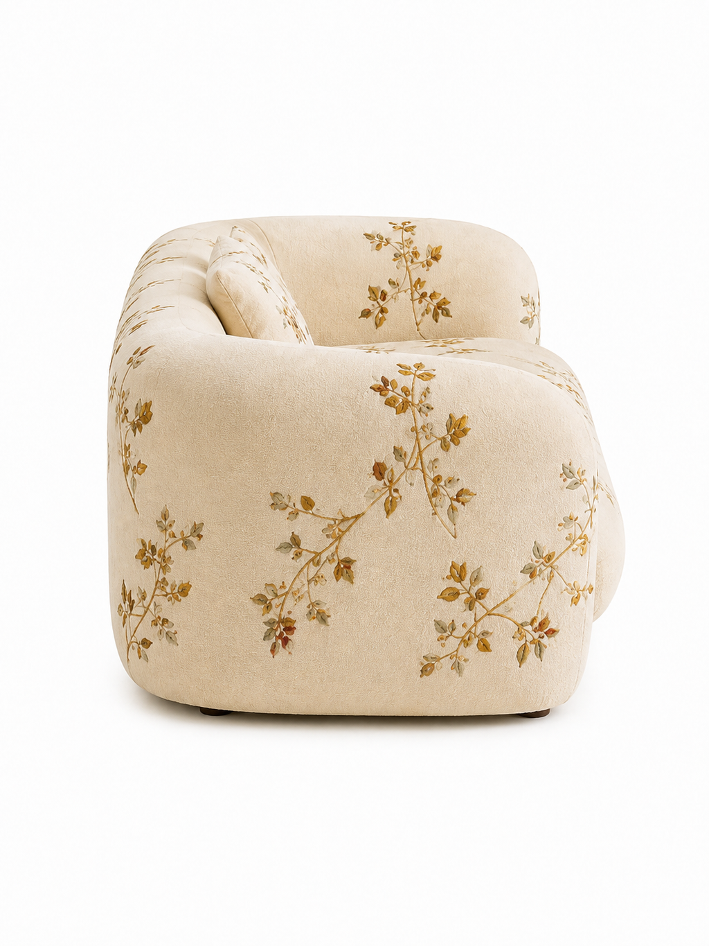 The Grevelle Sofa — Luxury Botanical Curved 3 Seater Sofa