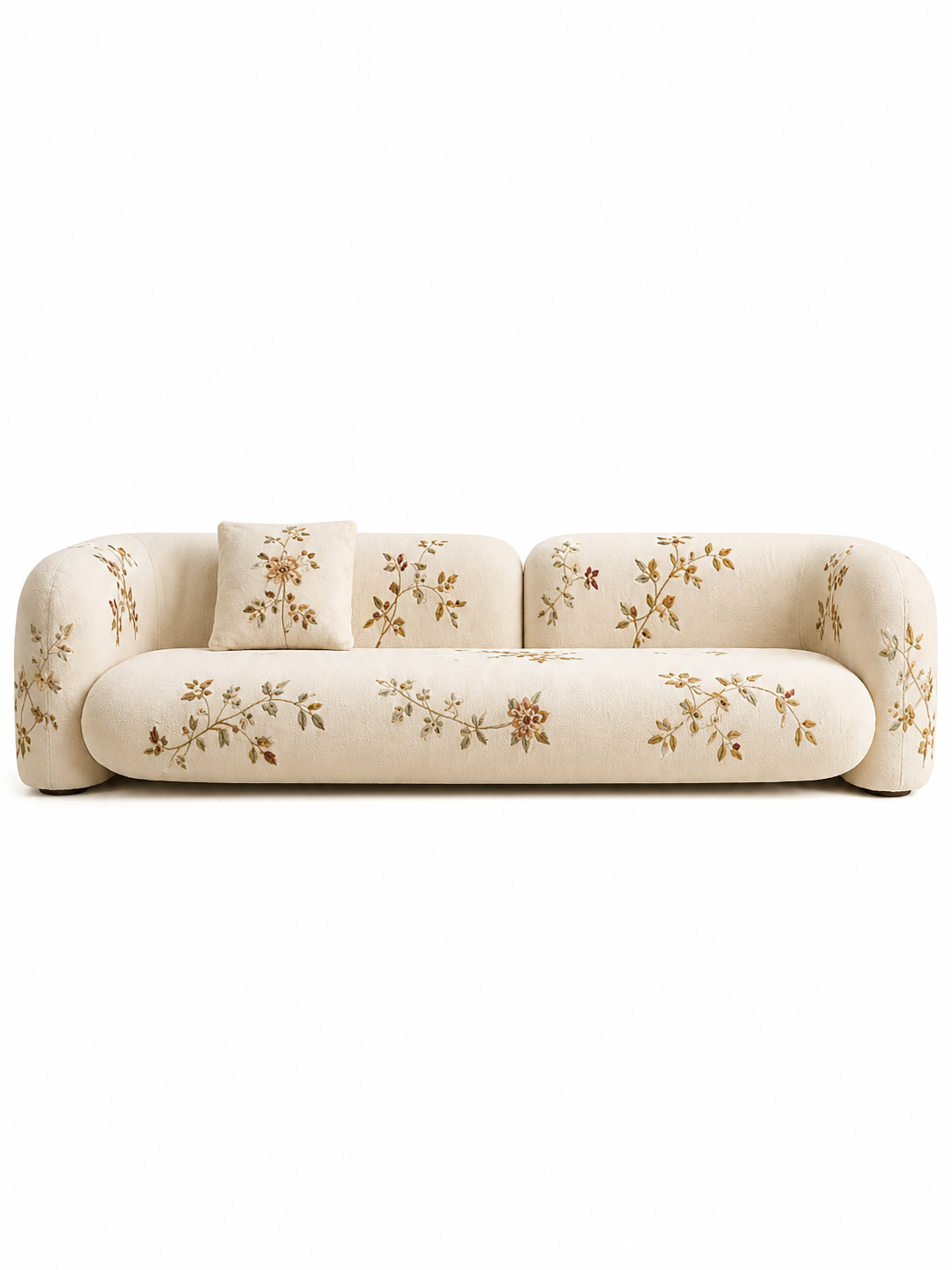 The Grevelle Sofa — Luxury Botanical Curved 3 Seater Sofa