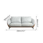 Versace Luxury Leath-Aire Upholstered Sofa in White for a Stylish Look
