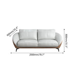 Versace Luxury Leath-Aire Upholstered Sofa in White for a Stylish Look