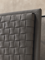 The Avenoire Bed — Luxury Upholstered Bed with Woven Panel Headboard