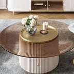 Nasir Modern Round Coffee Table Set