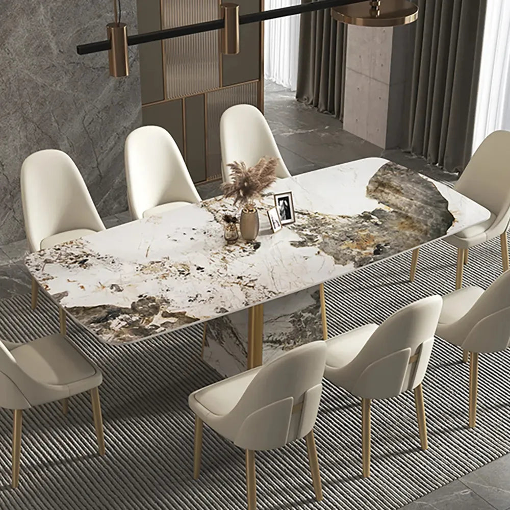 Plush Rectangle Contemporary 8 Seater Dining Table