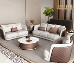 Jace Ultra Modern Luxurious Leather Sofa Set