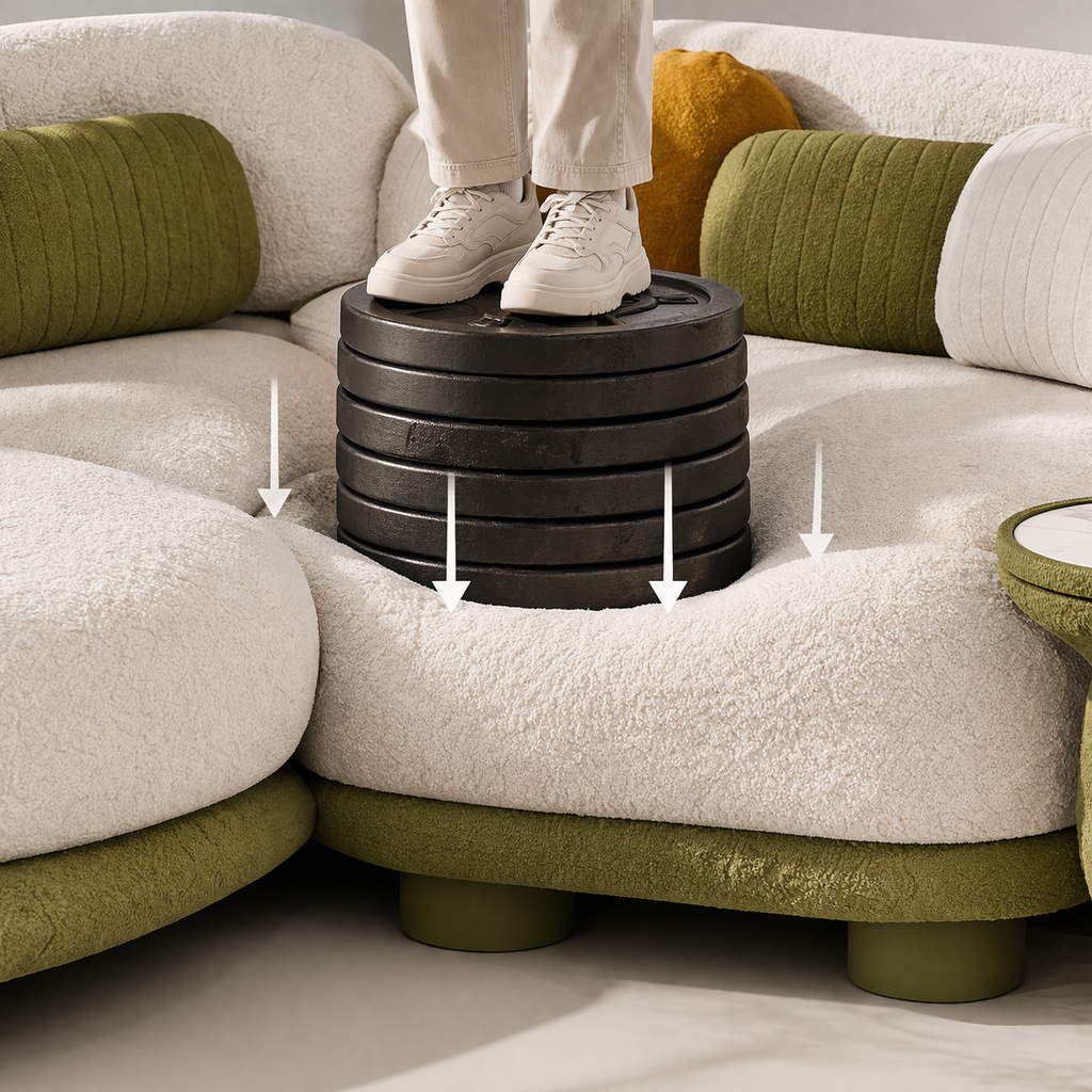 Lison 6 Seater Modern Boucle Corner Sofa