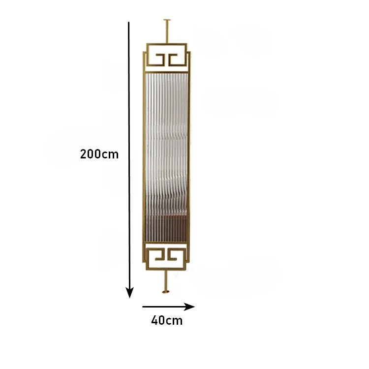 Zoha Metal Partition With Fluted Glass