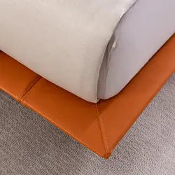 Opulent Luxury Upholstered Bed In Leatherette