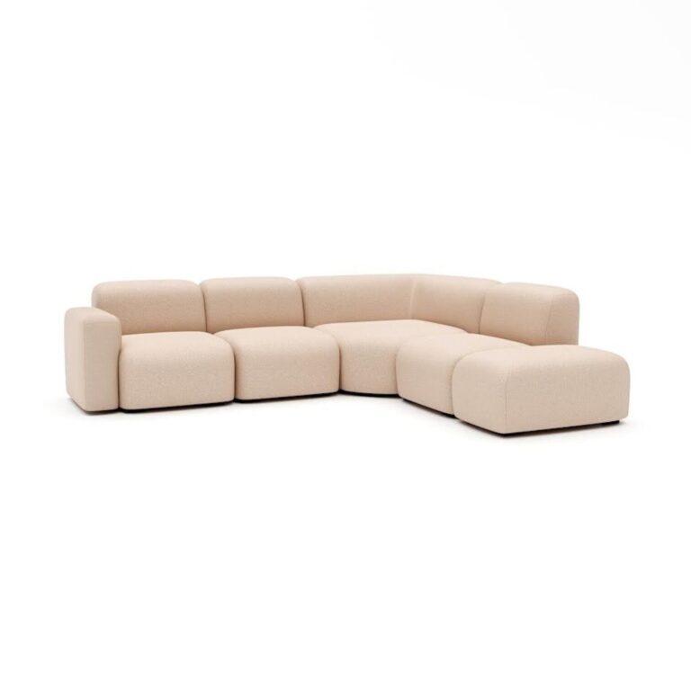 Cloudino Beige L-Shaped Modern Sofa
