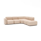 Cloudino Beige L-Shaped Modern Sofa