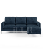 Mezie Upholstered Velvet L-Shaped Sofa