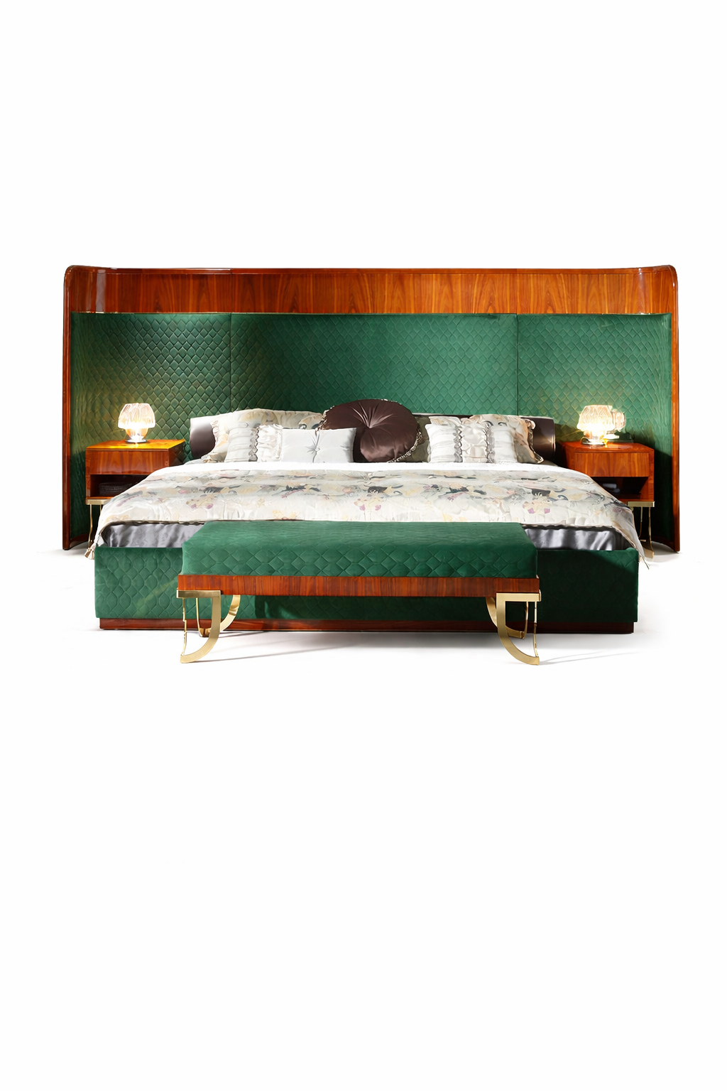 Genteel iFUR Modern Wood Bed in Gloss finish