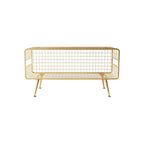 Mesha Modern Metal Mesh Bookshelf In Gold