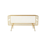 Mesha Modern Metal Mesh Bookshelf In Gold