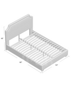 Monarch Rise Upholstered Metal Platform Bed