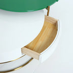 Nestle Modern Round Centre Table with Storage Rotatable Drawers