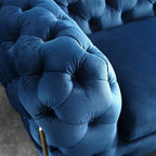 Beyonce Contemporary Button Tufted Leathaire 3-Seater Chesterfield Sofa