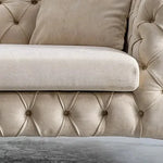 Beyonce Contemporary Button Tufted Leathaire 3-Seater Chesterfield Sofa