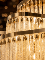 The Galverra Cascade — Luxury Gold Crystal Chandelier