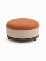 The Indira Sofa — Luxury 6-Seater Textured Fabric Sofa with Wooden Base