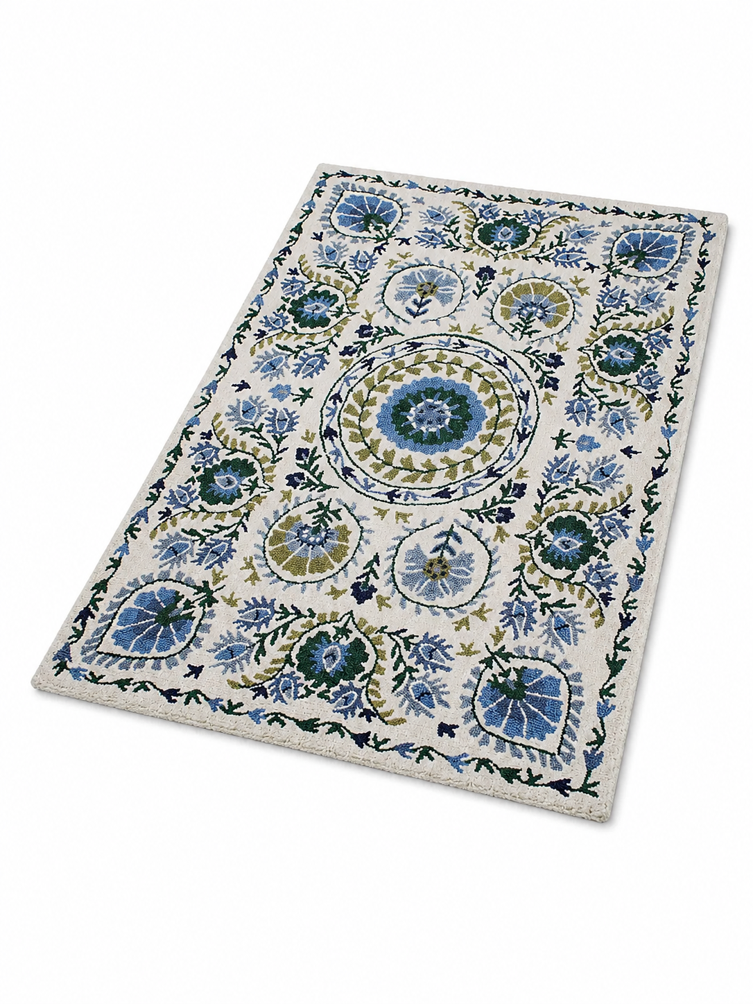 The Riviera Rug — Luxury Vintage Botanical Area Rug