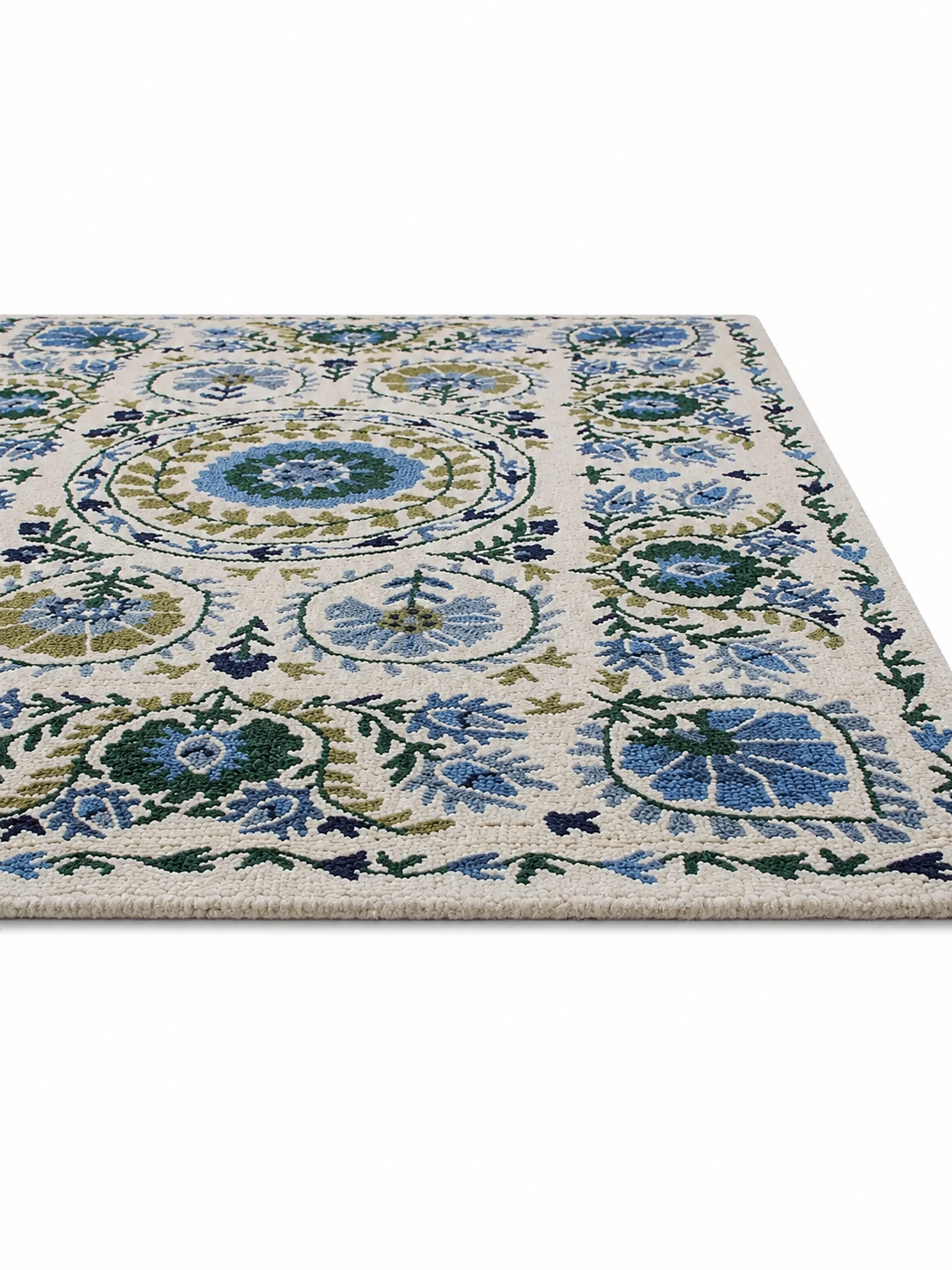 The Riviera Rug — Luxury Vintage Botanical Area Rug